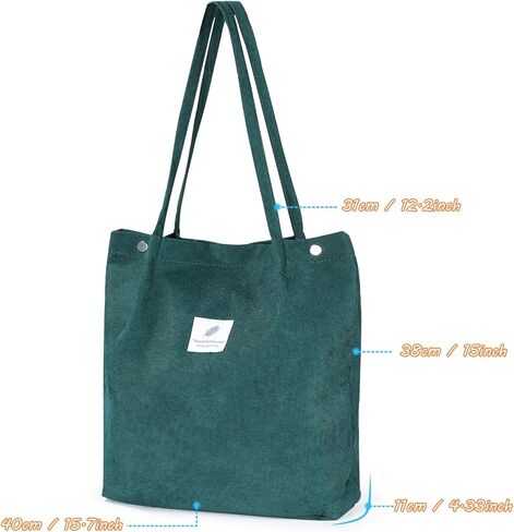 WantGor Corduroy Totes Bag Women's Shoulder Handbags Big Capacity Shopping Bag in Kuwait