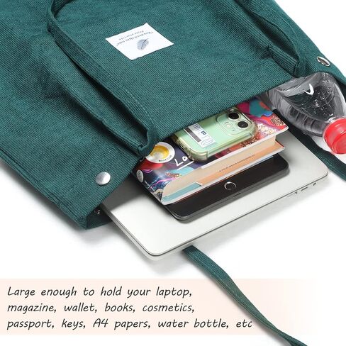 WantGor Corduroy Totes Bag Women's Shoulder Handbags Big Capacity Shopping Bag in Kuwait