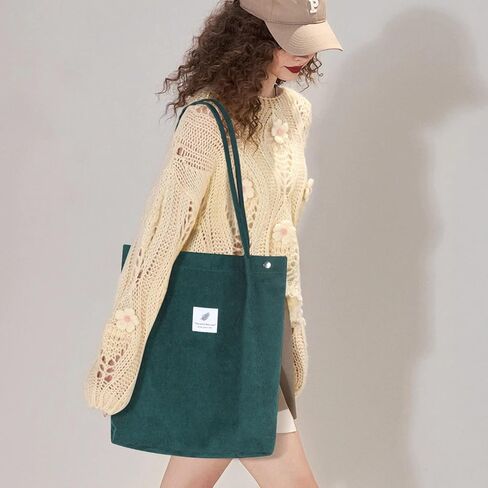 WantGor Corduroy Totes Bag Women's Shoulder Handbags Big Capacity Shopping Bag in Kuwait
