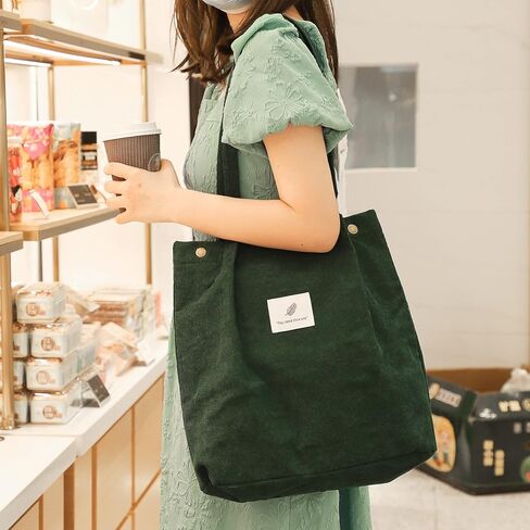 WantGor Corduroy Totes Bag Women's Shoulder Handbags Big Capacity Shopping Bag in Kuwait