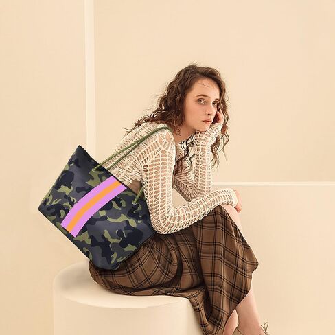 QOGiR Neoprene Multipurpose Beach Bag Tote with Inner Zipper Pocket … … … … in Saudi Arabia