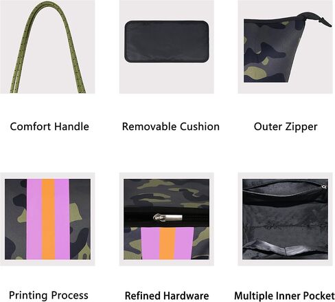 QOGiR Neoprene Multipurpose Beach Bag Tote with Inner Zipper Pocket … … … … in Saudi Arabia
