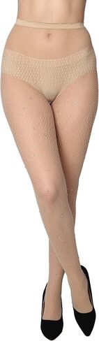 جوارب طويلة من الدانتيل للنساء من French Fishnet، جوارب طويلة مثيرة بمقاسات عادية وكبيرة (عبوة من 6 قطع) in Saudi Arabia