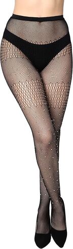جوارب طويلة من الدانتيل للنساء من French Fishnet، جوارب طويلة مثيرة بمقاسات عادية وكبيرة (عبوة من 6 قطع) in Saudi Arabia