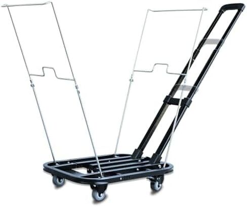 حامل حقيبة القمامة - حامل حقيبة أوراق الشجر في الهواء الطلق، حامل كيس قمامة معدني متعدد الأغراض يحمل أكياس أوراق 30-60 جالون، عربة قابلة للطي 2 في 1 متعددة الأغراض بوزن 500 رطل للتخييم وأوراق البستنة والحفلات وإزالة الأعشاب الضارة in Kuwait