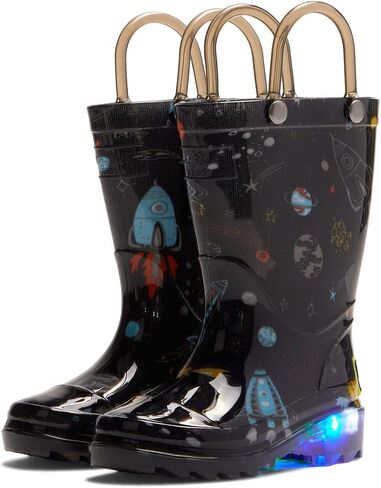 Western Chief Unisex-Child Space Adventure Lighted Waterproof Rain Boot (Toddler/Little Kid) in Saudi Arabia