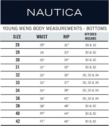 Nautica Young Men's Uniform Flat Front Stretch Twill Pant in Saudi Arabia