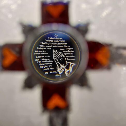 Cross Necklace with Lord' s Prayer and Praying Hands Pendant in Kuwait