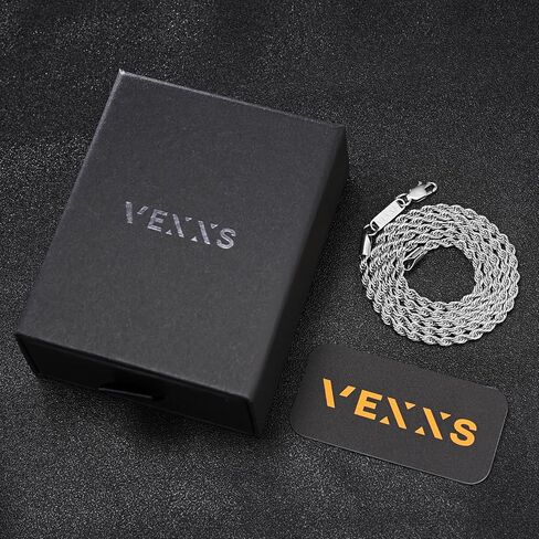 سلسلة حبل VEXXS، قلادة حبل مطلية بالذهب الحقيقي عيار 18 قيراط، سلسلة ذهبية، متينة لا يبهت اللون 3/5 مم سلسلة ربط كوبية للرجال in Kuwait