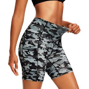 سراويل اليوغا النسائية عالية الخصر من LXNMGO مع جيوب قابلة للتمدد للتمرين والجري والكرة الطائرة تحت الفستان شورت لراكبي الدراجات النارية للنساء in Kuwait