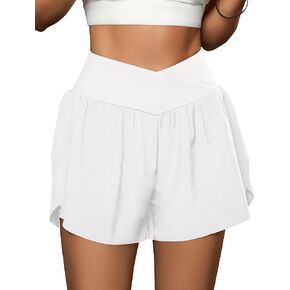 BMJL Womens Workout Shorts Elastic Casual Summer Running Shorts Quick Dry Gym High Waisted Athletic Shorts in Kuwait