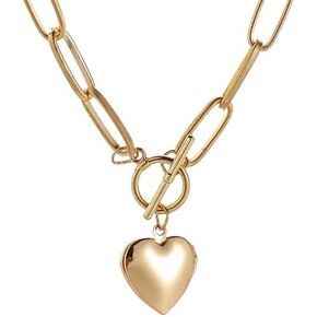 Neeshka يمكن فتح قلادة القلب قلادة أنثى موضة بسيطة مزاجه القلب قلادة in Kuwait