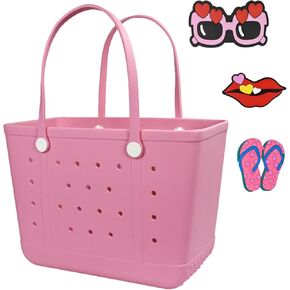 UeKeKicg Beach Bags X Large Rubber Beach Tote Bag, Waterproof Washable & Durable Open Women Hand bag for Boat Pool Sports