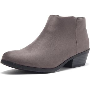 حذاء نسائي من Herstyle Chatter Western Ankle Bootie مغلق عند أصابع القدم كاجوال بكعب منخفض مكدس in Kuwait