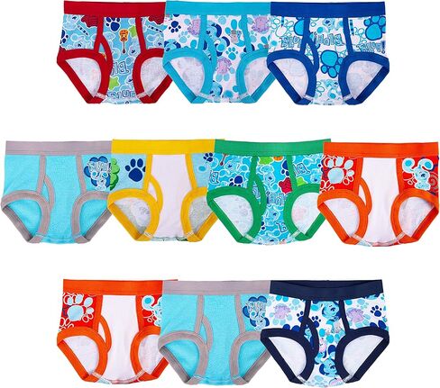 أدلة الأزرق وأنت! 10 قطع من الملابس الداخلية القطنية الممشطة بنسبة 100% للأولاد حصريًا من أمازون، مقاسات 18 م و2/3 و4 طن in Kuwait