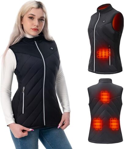 سترة CapEyes النسائية خفيفة الوزن مع حزمة بطارية، سترة كهربائية USB للتدفئة للصيد في الهواء الطلق والمشي لمسافات طويلة in Kuwait