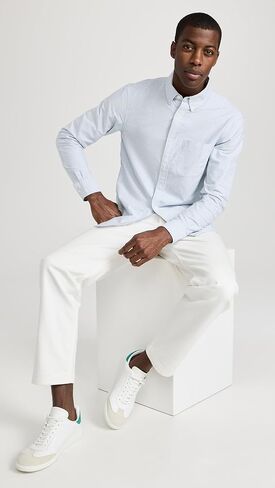 Club Monaco Men's Long Sleeve Solid Oxford Shirt in Kuwait