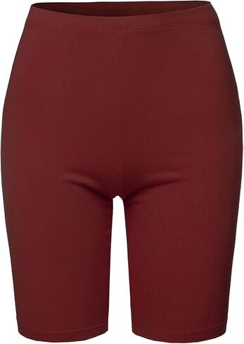 JYB CO Women's High Waist Yoga Biker Shorts Mid Thigh Workout Running Cotton Shorts in Kuwait