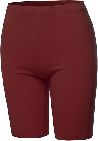 JYB CO Women's High Waist Yoga Biker Shorts Mid Thigh Workout Running Cotton Shorts in Kuwait