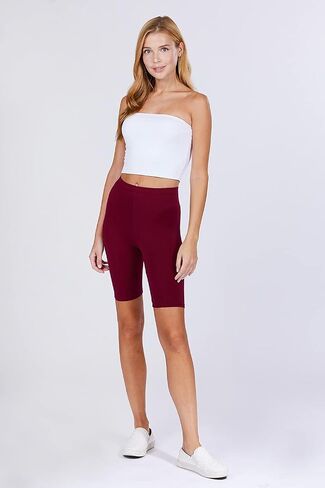 JYB CO Women's High Waist Yoga Biker Shorts Mid Thigh Workout Running Cotton Shorts in Kuwait