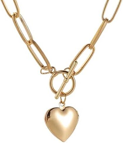 Neeshka يمكن فتح قلادة القلب قلادة أنثى موضة بسيطة مزاجه القلب قلادة in Kuwait
