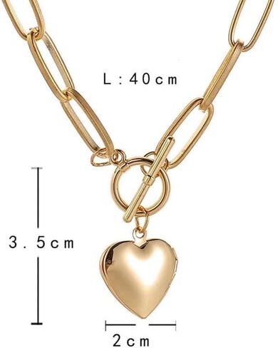 Neeshka يمكن فتح قلادة القلب قلادة أنثى موضة بسيطة مزاجه القلب قلادة in Kuwait