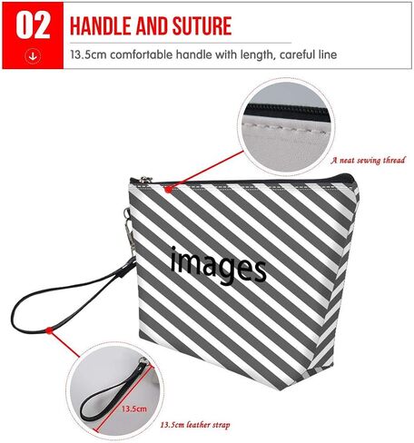 Customized Pattern Women Wristlet Cosmetic Bag Travel Makeup Case Organizer Toiletry Kit Bag in Kuwait