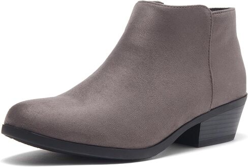 حذاء نسائي من Herstyle Chatter Western Ankle Bootie مغلق عند أصابع القدم كاجوال بكعب منخفض مكدس in Kuwait