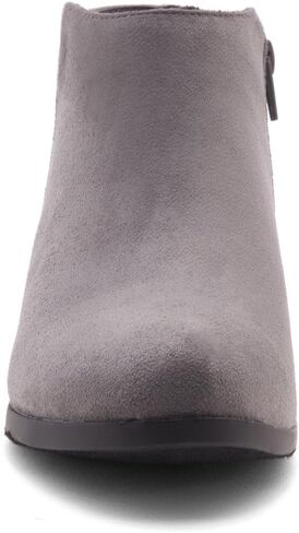 حذاء نسائي من Herstyle Chatter Western Ankle Bootie مغلق عند أصابع القدم كاجوال بكعب منخفض مكدس in Kuwait