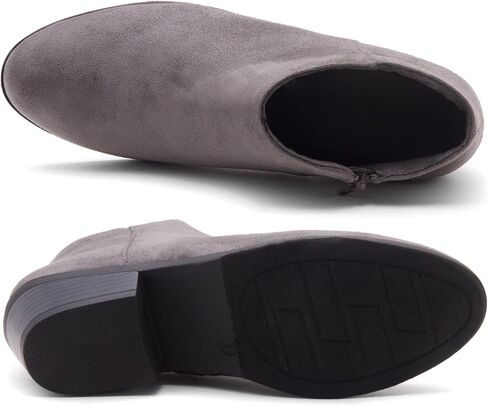 حذاء نسائي من Herstyle Chatter Western Ankle Bootie مغلق عند أصابع القدم كاجوال بكعب منخفض مكدس in Kuwait