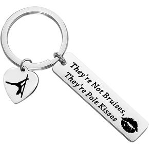 POTIY Pole Dancing Keychain Pole Dancer Jewelry They’re Not Bruises They’re Pole Kisses Keychain Stripper Keychain in Kuwait