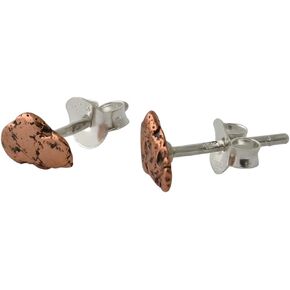 Starborn Copper Nugget with Sterling Silver Post Earrings in Saudi Arabia