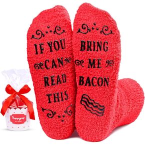 Zmart Funny Fuzzy Socks For Women Men, Novelty Chocolate Beer Socks, If You Can Read This