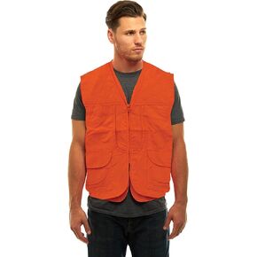 TrailCrest Orange Safety Front Loader Vest W/Pockets High Visibility- Deer Hunting Construction Engineers
