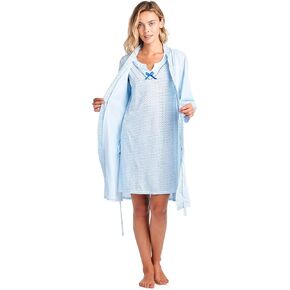 Casual Nights Women's Sleepwear 2 Piece Nightgown and Robe Set