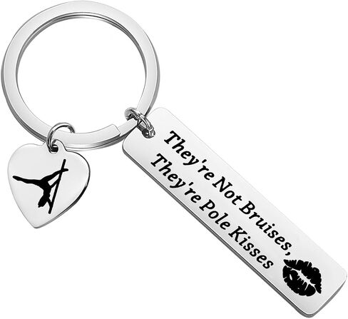 POTIY Pole Dancing Keychain Pole Dancer Jewelry They’re Not Bruises They’re Pole Kisses Keychain Stripper Keychain in Saudi Arabia