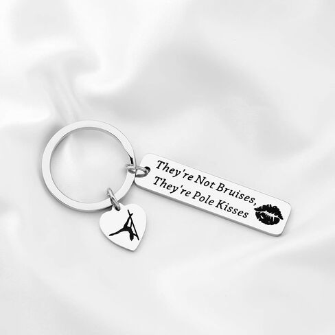 POTIY Pole Dancing Keychain Pole Dancer Jewelry They’re Not Bruises They’re Pole Kisses Keychain Stripper Keychain in Saudi Arabia