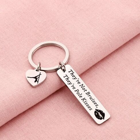 POTIY Pole Dancing Keychain Pole Dancer Jewelry They’re Not Bruises They’re Pole Kisses Keychain Stripper Keychain in Saudi Arabia