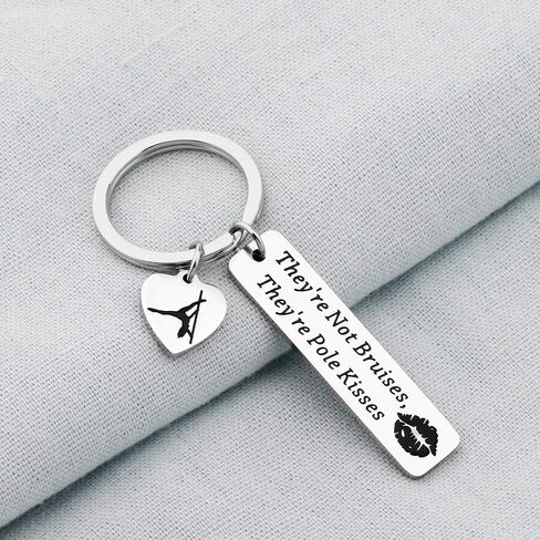 POTIY Pole Dancing Keychain Pole Dancer Jewelry They’re Not Bruises They’re Pole Kisses Keychain Stripper Keychain in Saudi Arabia