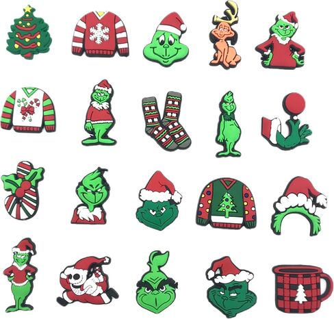 20Pcs Christmas Shoes Charms for Croc Clog Sandals Bracelets Accessories Decoration, Summer Cute Daisy Shoe Charms for Girls Kids Teens Adults Women Birthday Party Favor in Saudi Arabia