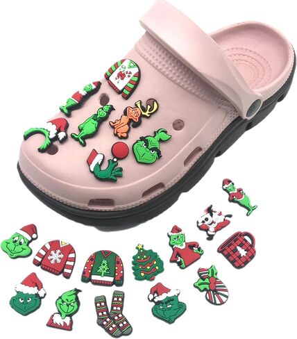 20Pcs Christmas Shoes Charms for Croc Clog Sandals Bracelets Accessories Decoration, Summer Cute Daisy Shoe Charms for Girls Kids Teens Adults Women Birthday Party Favor in Saudi Arabia