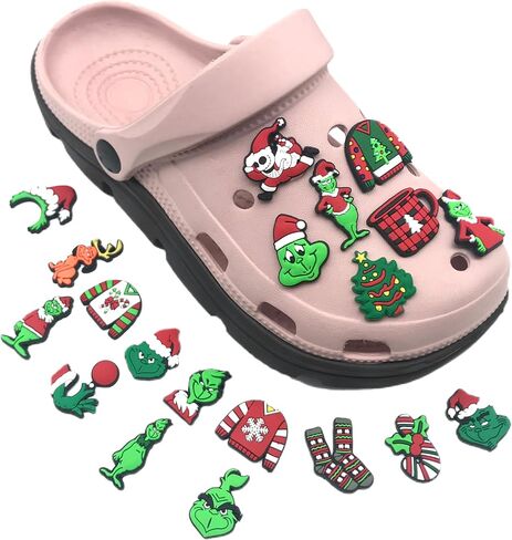 20Pcs Christmas Shoes Charms for Croc Clog Sandals Bracelets Accessories Decoration, Summer Cute Daisy Shoe Charms for Girls Kids Teens Adults Women Birthday Party Favor in Saudi Arabia