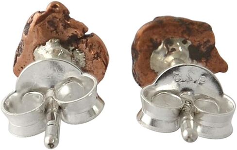 Starborn Copper Nugget with Sterling Silver Post Earrings in Saudi Arabia