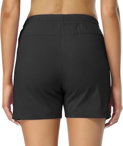 HISKYWIN 5 "/ 7" طول الدرزة الداخلية النسائية النشطة برمودا شورت اليوغا الركض السراويل جيوب البريدي in Kuwait