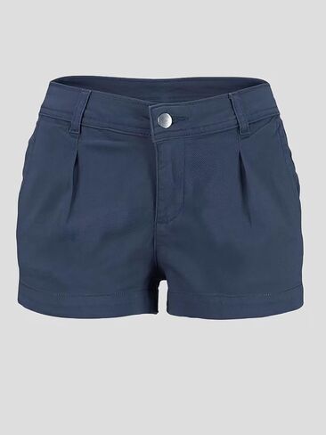Flamingals Women's Hiking Shorts Mid Waist Solid Slant Pocket Shorts Casual Summer Without Belt 2023 Trendy in Kuwait
