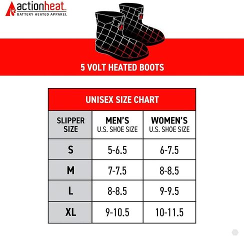 أحذية ActionHeat 5V ساخنة للاستخدام الداخلي والخارجي، أحذية تعمل بالبطارية للأنشطة الشتوية، تسخين 140 درجة فهرنهايت in Kuwait