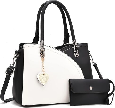 BESYIGA حقائب يد جلدية للنساء محافظ للفتيات بمقبض علوي حقيبة كتف كبيرة للنساء مجموعة محفظة من قطعتين in Kuwait