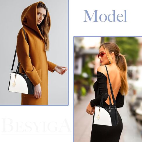 BESYIGA حقائب يد جلدية للنساء محافظ للفتيات بمقبض علوي حقيبة كتف كبيرة للنساء مجموعة محفظة من قطعتين in Kuwait