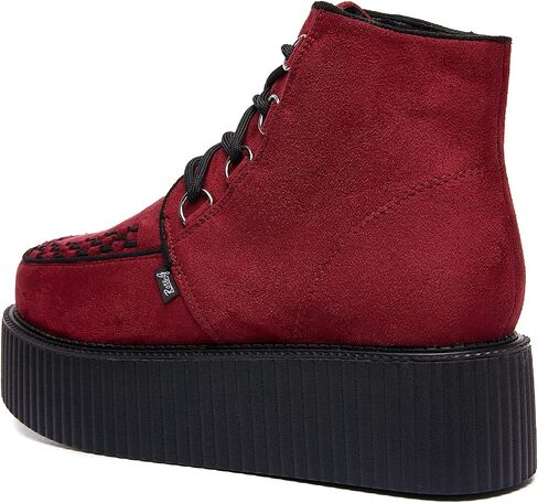RoseG Women's High Top Suede Lace Up Flat Platform Creepers Shoes Boots in Saudi Arabia
