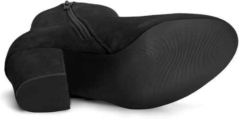 Allegra K Women's Round Toe Side Zip Chunky Heel Ankle Boots in Kuwait